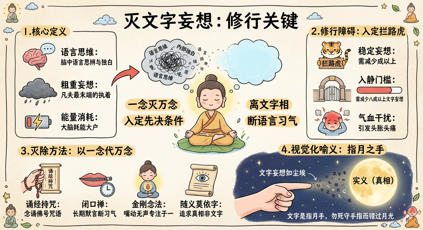 滅文字妄想(二) - 禪修方法圖解